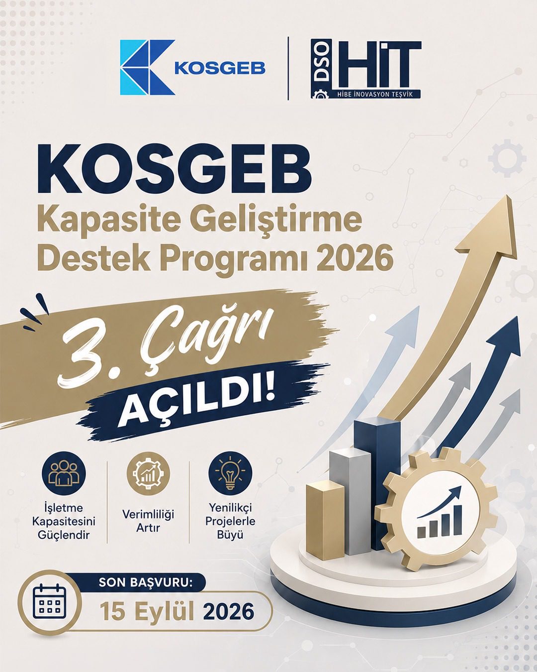 KOSGEB Kapasite Geliştirme Destek Programı 2026 Yılı 3. Başvuru Dönemi